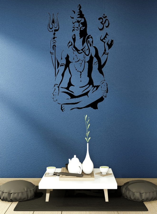 ARandNJ استنسل ARandNJ كومبو للرسم على الجدران (المقاس: 16 × 24 بوصة) الموضوع: شيفا، تصميم قابل لإعادة الاستخدام، مناسب لغرفة النوم وغرفة المعيشة (عبوة من قطعة واحدة) - Image 3